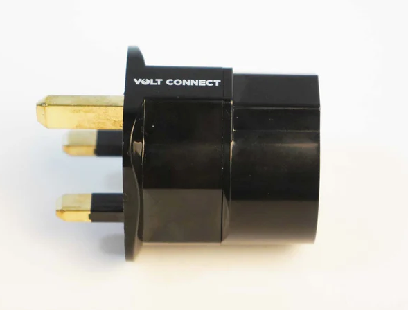 VOLT CONNECT Type F to Type G Germany to UK Plug Adapter With Fuse