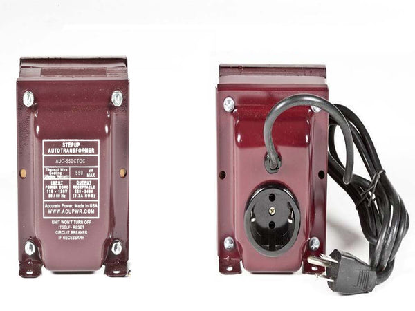 AUC-550 Tru-Watts™ Refrigerator Voltage Transformer - Use 220-240 Volt/50 Hz Refrigerators/Coolers/Freezers with High-Power Motors in 110-120-Volt/60 Hz Countries