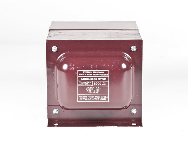 ACUPWR Tru-Watts™ 6000-Watt Step Up/Step Down Hard-Wire Voltage With Knock-Out Box Housing for Whole-Home Conversions – Convert 110-120 volts to 220-240 volts, and Vice-Versa - ADUH-6000 - ACUPWR USA
 - 1