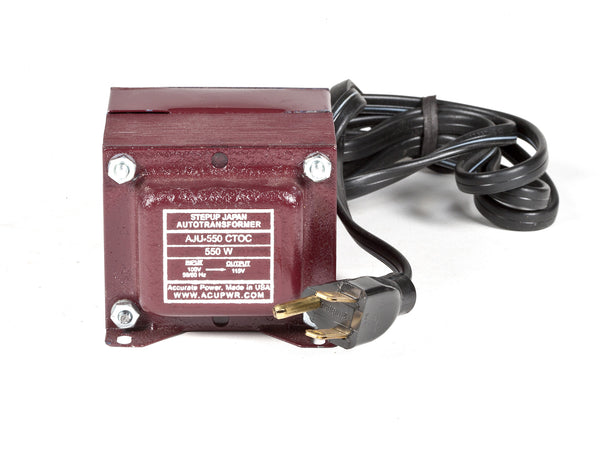 550 Tru-Watts™ 100 Volts to 110-120 Volts Step Up Transformer - Use American/Canadian Electrical Devices in Japan – AJU-550 - ACUPWR USA
 - 1
