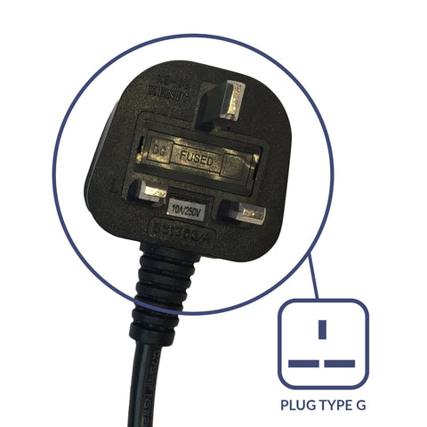 ACUPWR Type G plug for 1000-Watt Voltage Transformer (AUD-1000IEC)