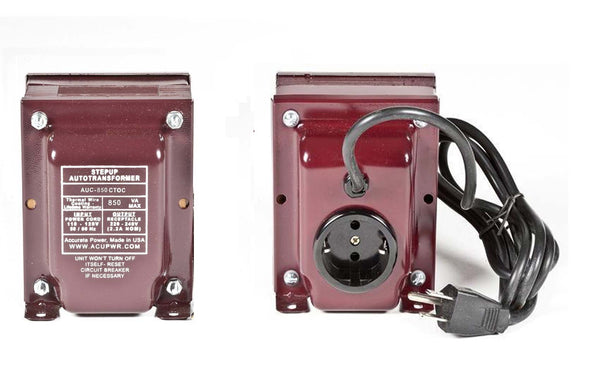 AUC-850 Tru-Watts™ Step Up Refrigerator Voltage Transformer - Use 220-240 Volt/50 Hz Refrigerators/Coolers/Freezers with High-Power Motors in 110-120-Volt/60 Hz Countries