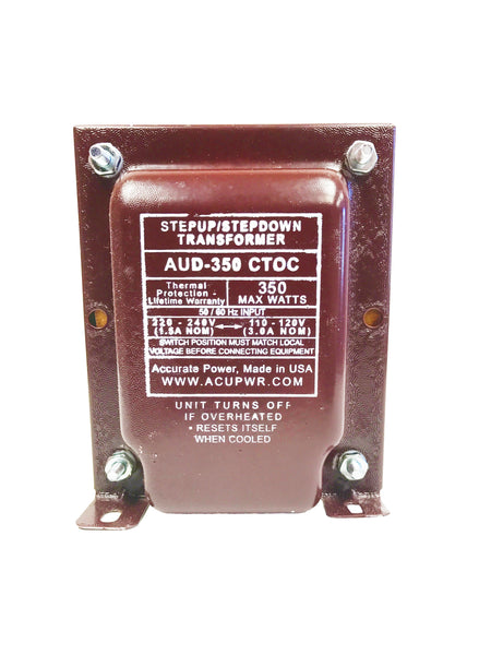 350 Watt Step Up/Step Down Transformer - Convert 110-120 voltages to 220-240 or vice-versa