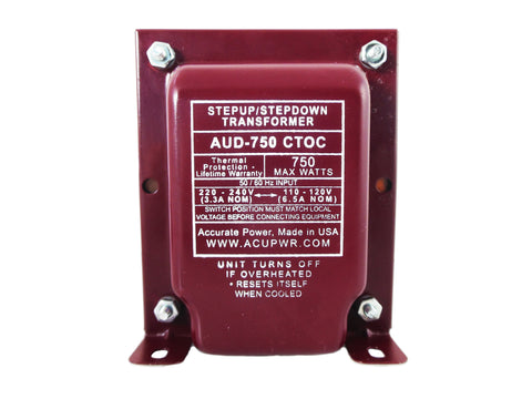 750 Tru-Watts™ Step Up/Step Down Voltage Transformer – AUD-750IEC