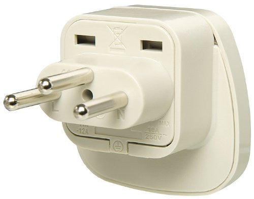 Type F to Type J (Schuko) Plug Adapter SS3GR - ACUPWR USA
 - 1
