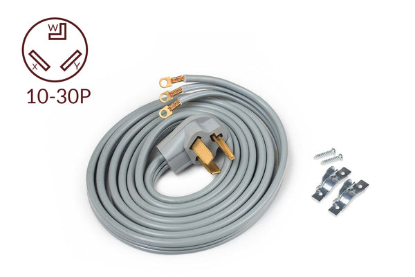 ACUPWR 3-wire Dryer Power Cord 10' with Safe Power Coating Technology, Comes with Volt Connect Hardwire Kit