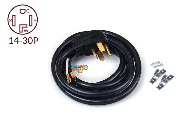 ACUPWR 4-wire Dryer Cable Power Cord 10' with Safe Power Coating Technology - Comes with VoltConnect hardware kit