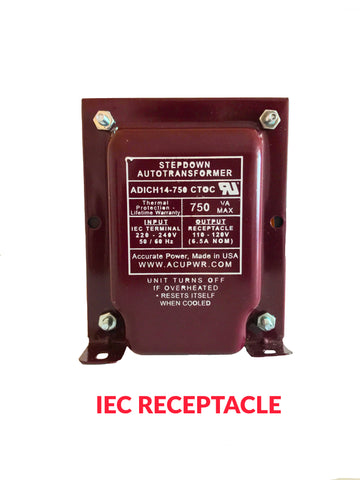750 Tru-Watts™ UL-approved Step Down Voltage Transformer – ADICH14-750 CTOC IEC