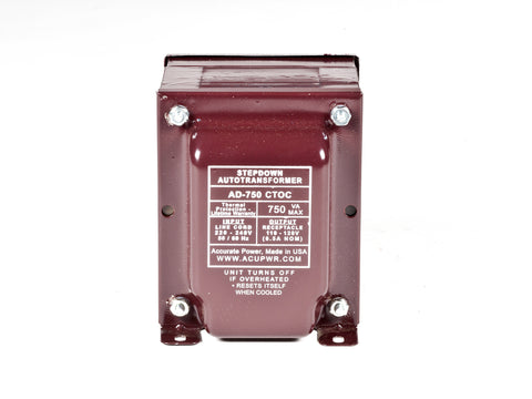 750 Tru-Watts™ Step Down Voltage Transformer with IEC C13 Input - Use 110-120-Volt appliances in 220-240-Volt countries – AD-750IEC - ACUPWR USA
 - 1