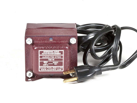 AJD25-750 Tru-Watts™ 125 Volts to 100 Volts Step Down Transformer - Use 100-Volt Japanese Electrical Devices in USA/Canada