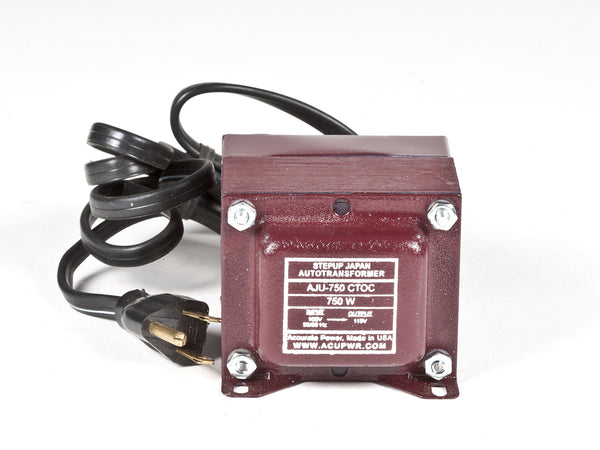 ACUPWR Tru-Watts™ 750-Watt 100 Volts to 110-120 Volts Step Up Transformer - Use American/Canadian Electrical Devices in Japan – AJU-750 - ACUPWR USA
 - 1