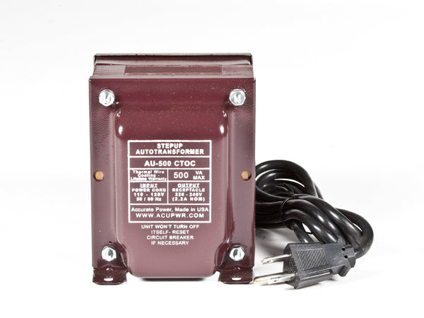 500 Tru-Watts™ Step Up Transformer Converter - Use 220 Volts appliances in 110 Volts countries - AU-500 - ACUPWR USA
 - 1