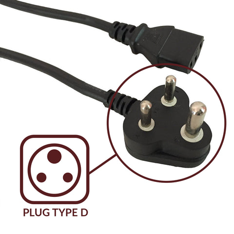 Type D plug for AD-2500IEC step-down transformer ACUPWR
