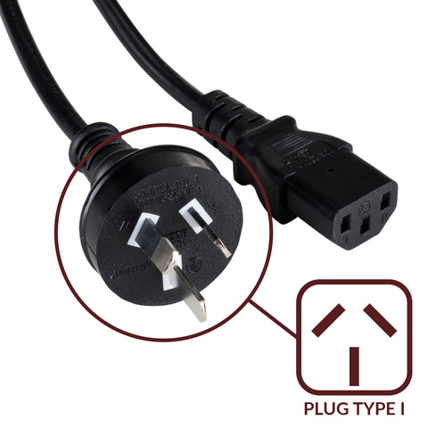 Type I plug for AD-2500IEC step-down transformer ACUPWR