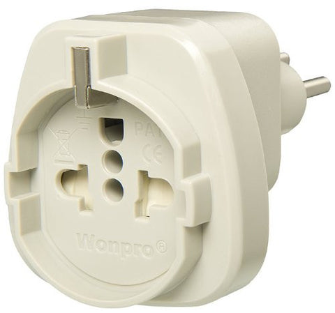 Type F to Type J (Schuko) Plug Adapter SS3GR - ACUPWR USA
 - 2